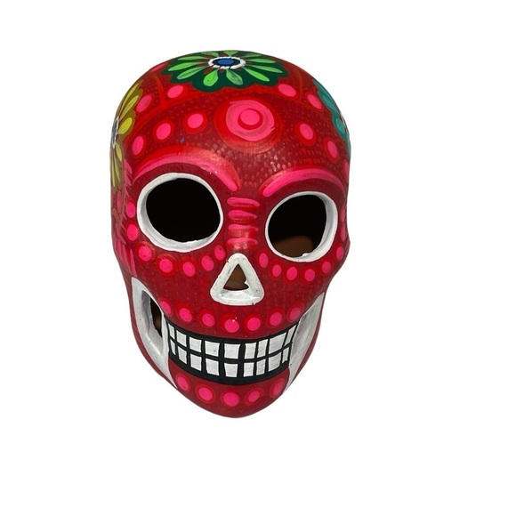 Mexican Clay Skull Hand painted red
New - Picture 2 of 6